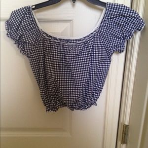 Brandy Melville gingham crop top